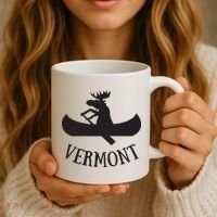 Vermont Moose Canoe Vacation T Coffee Mug thumb 3