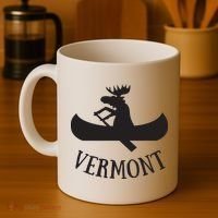 Vermont Moose Canoe Vacation T Coffee Mug thumb 4