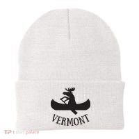 Vermont Moose Canoe Vacation T Beanie thumb 0