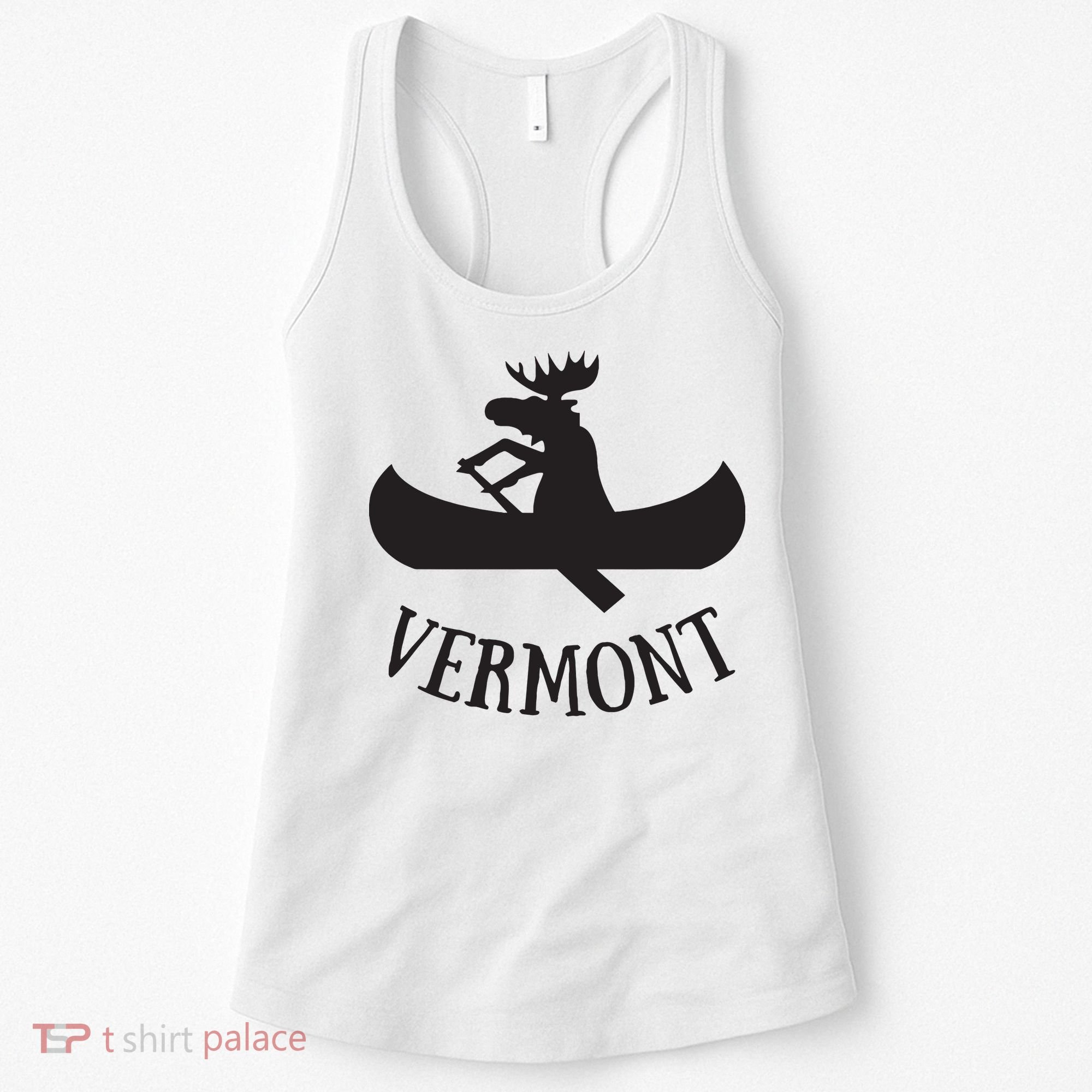 Vermont Moose Canoe Vacation T Women's Tank Top