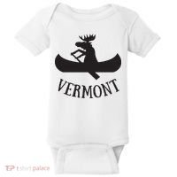 Vermont Moose Canoe Vacation T Baby Bodysuit thumb 0