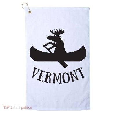 Vermont Moose Canoe Vacation T Golf Towel