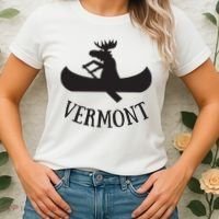Vermont Moose Canoe Vacation T Women's T-Shirt thumb 2