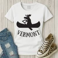 Vermont Moose Canoe Vacation T Women's T-Shirt thumb 3