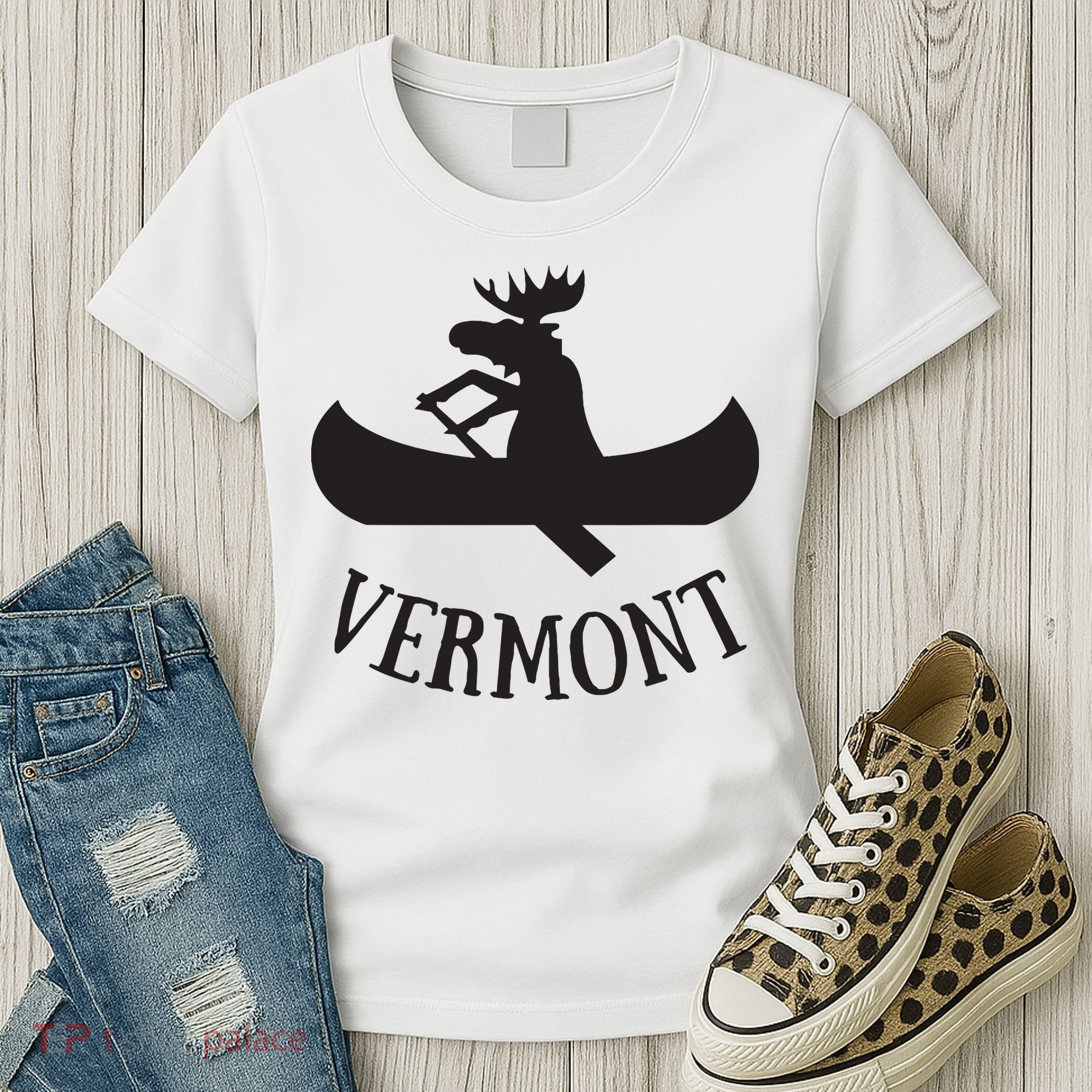 Vermont Moose Canoe Vacation T Women's T-Shirt