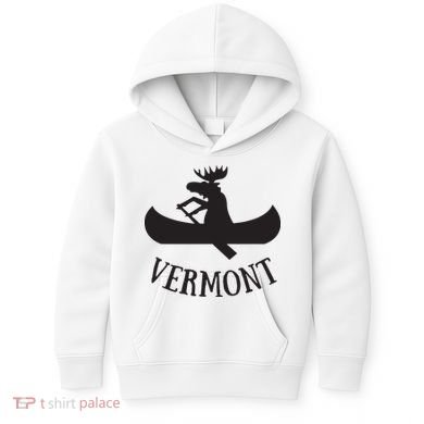 Vermont Moose Canoe Vacation T Kids Hoodie