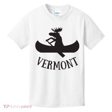 Vermont Moose Canoe Vacation T Kids T-Shirt