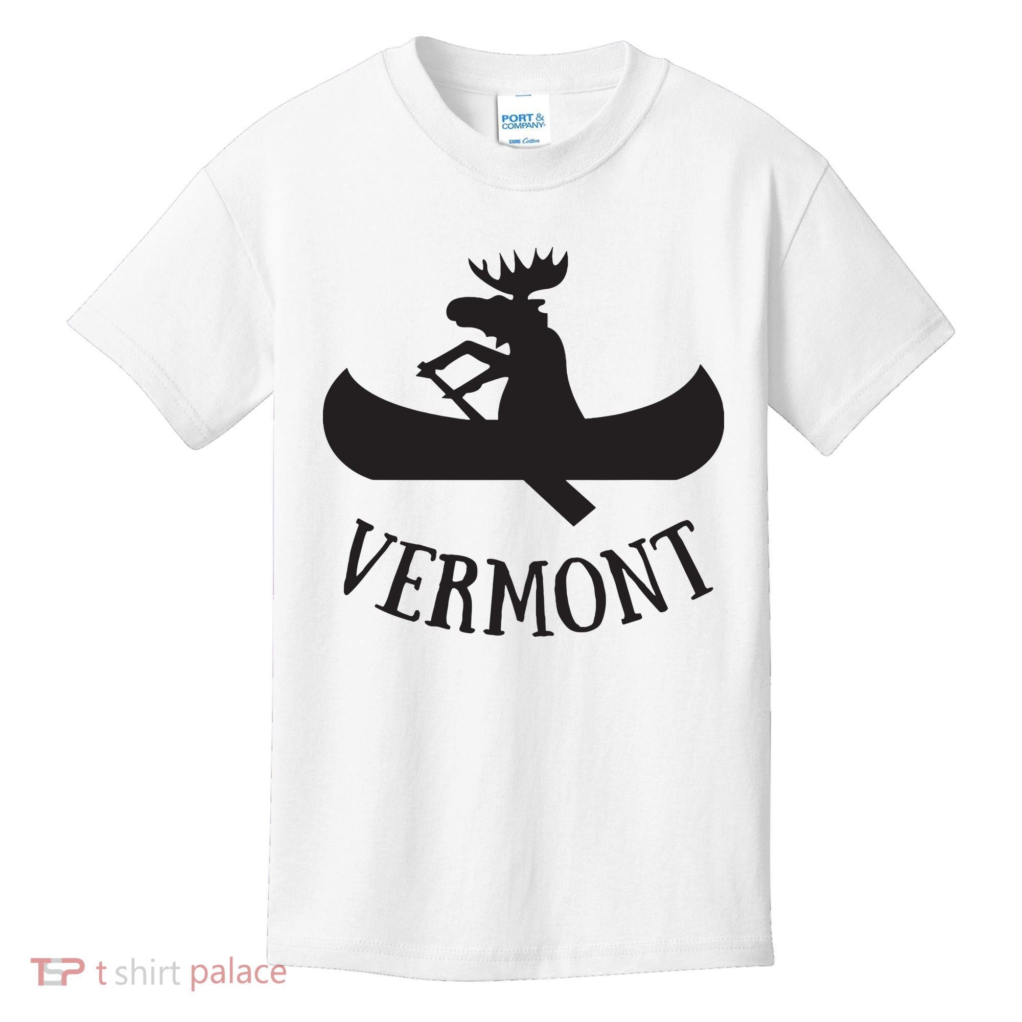 Vermont Moose Canoe Vacation T Kids T-Shirt