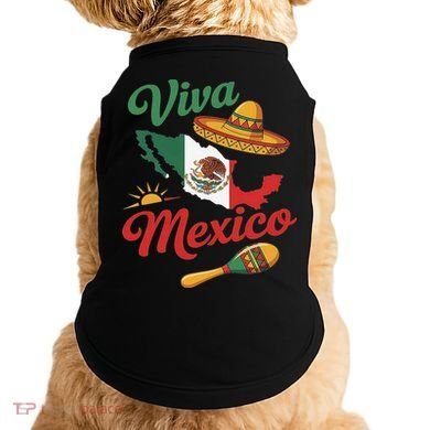 Viva Mexico Cinco De May Design With Map Mexican Flag Doggie Tank