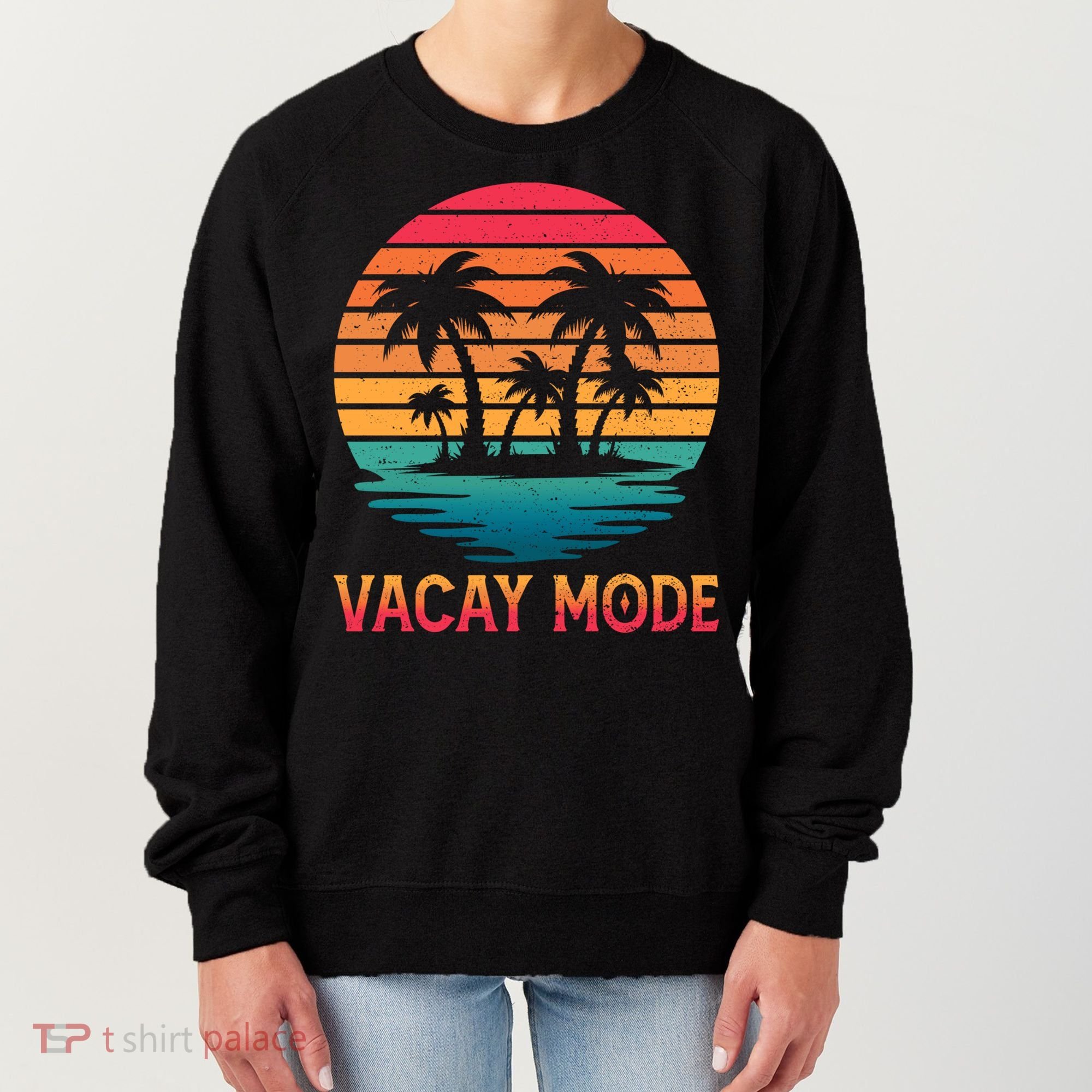 Vacay Mode Coconut Palm Trees Retro Tropical Summer Vibes Cute Gift Women's Sweatshirt