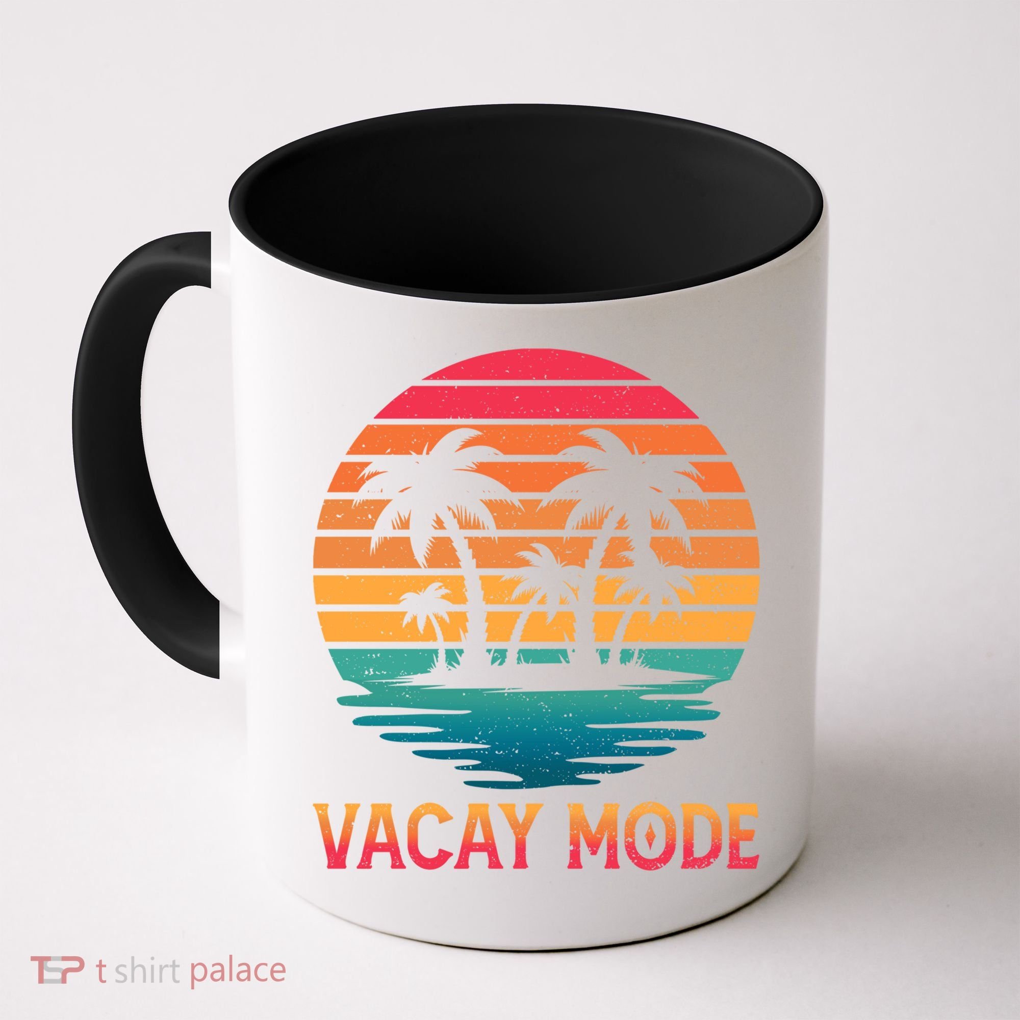 Vacay Mode Coconut Palm Trees Retro Tropical Summer Vibes Cute Gift Coffee Mug