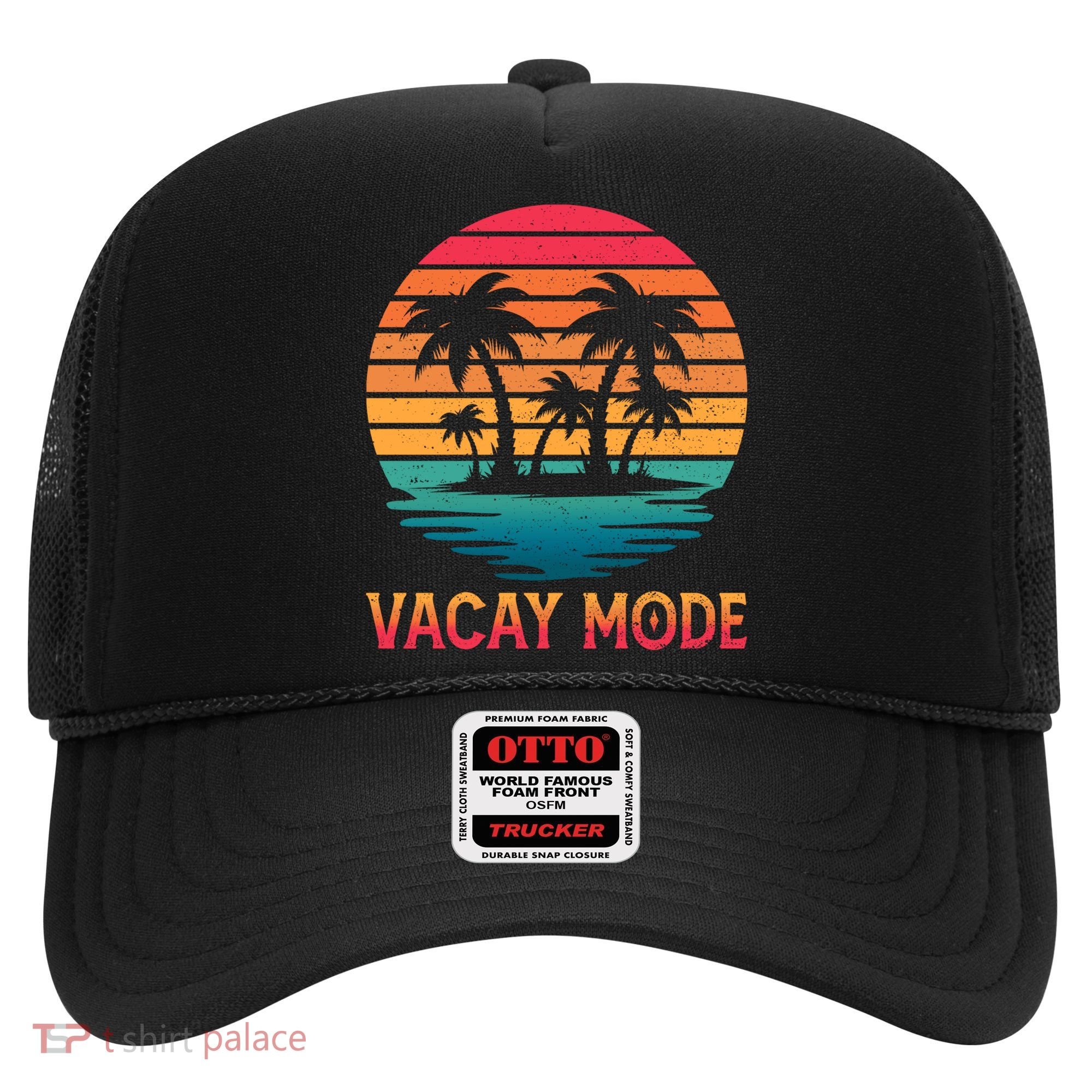 Vacay Mode Coconut Palm Trees Retro Tropical Summer Vibes Cute Gift Hat