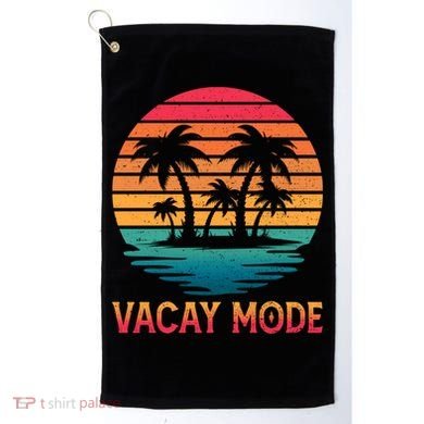 Vacay Mode Coconut Palm Trees Retro Tropical Summer Vibes Cute Gift Golf Towel