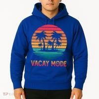 Vacay Mode Coconut Palm Trees Retro Tropical Summer Vibes Cute Gift Hoodie thumb 2