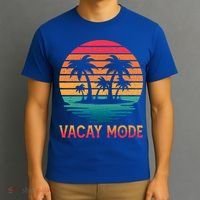 Vacay Mode Coconut Palm Trees Retro Tropical Summer Vibes Cute Gift T-Shirt thumb 3