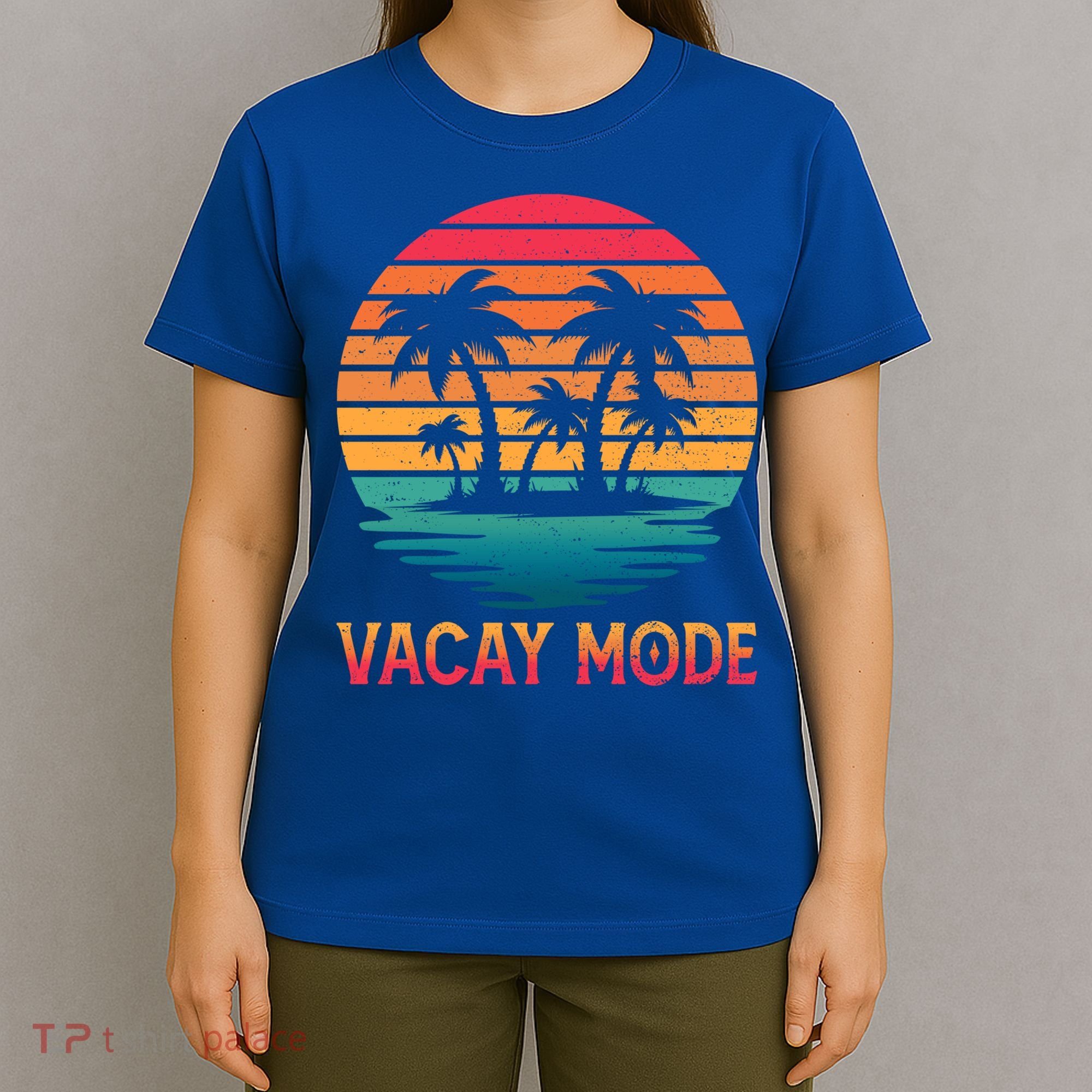 Vacay Mode Coconut Palm Trees Retro Tropical Summer Vibes Cute Gift T-Shirt
