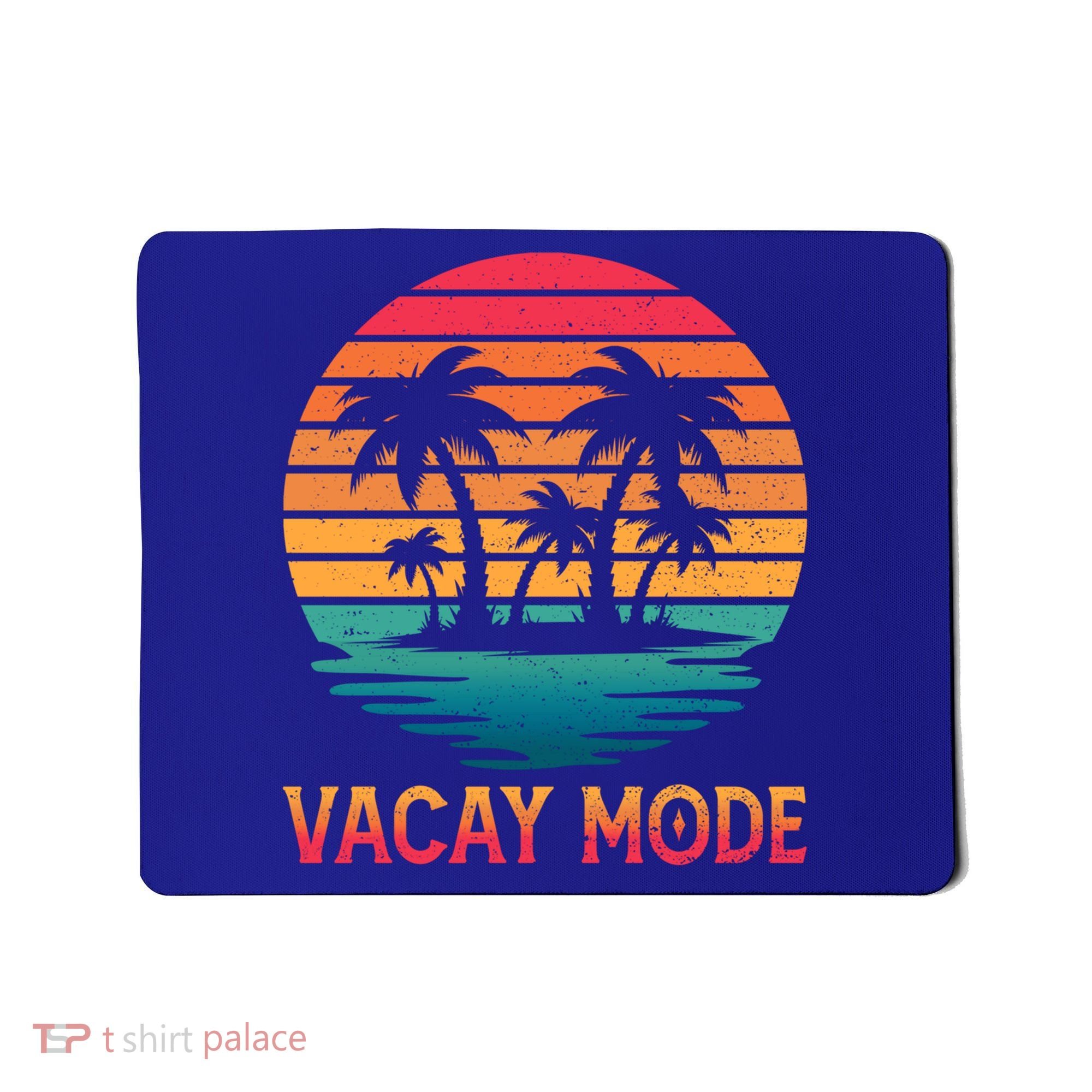 Vacay Mode Coconut Palm Trees Retro Tropical Summer Vibes Cute Gift Mousepad