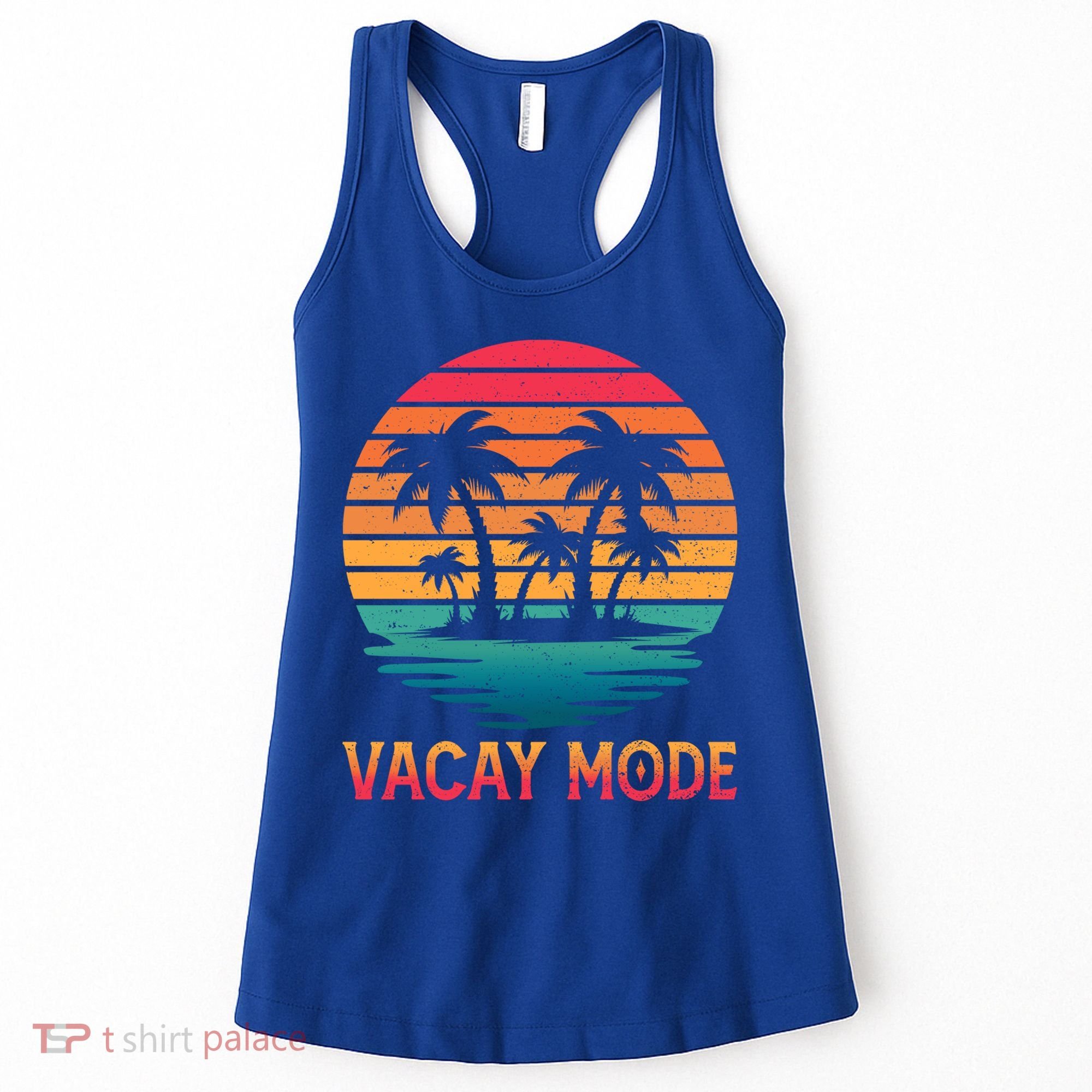 Vacay Mode Coconut Palm Trees Retro Tropical Summer Vibes Cute Gift Women's Tank Top
