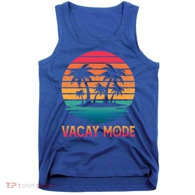 Vacay Mode Coconut Palm Trees Retro Tropical Summer Vibes Cute Gift Tank Top