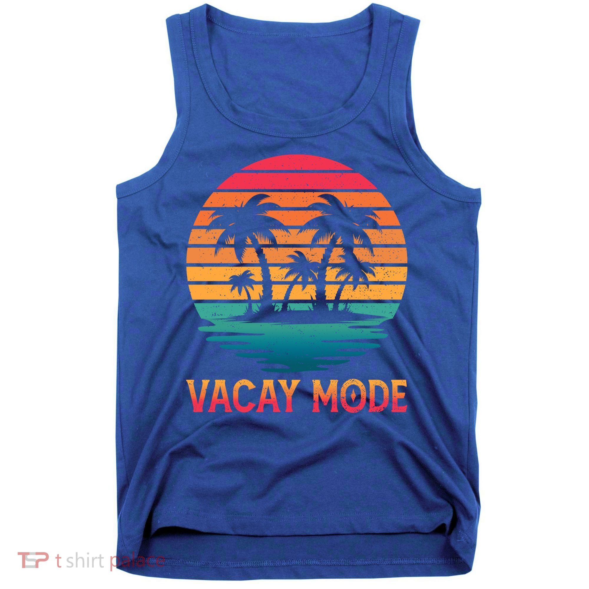 Vacay Mode Coconut Palm Trees Retro Tropical Summer Vibes Cute Gift Tank Top