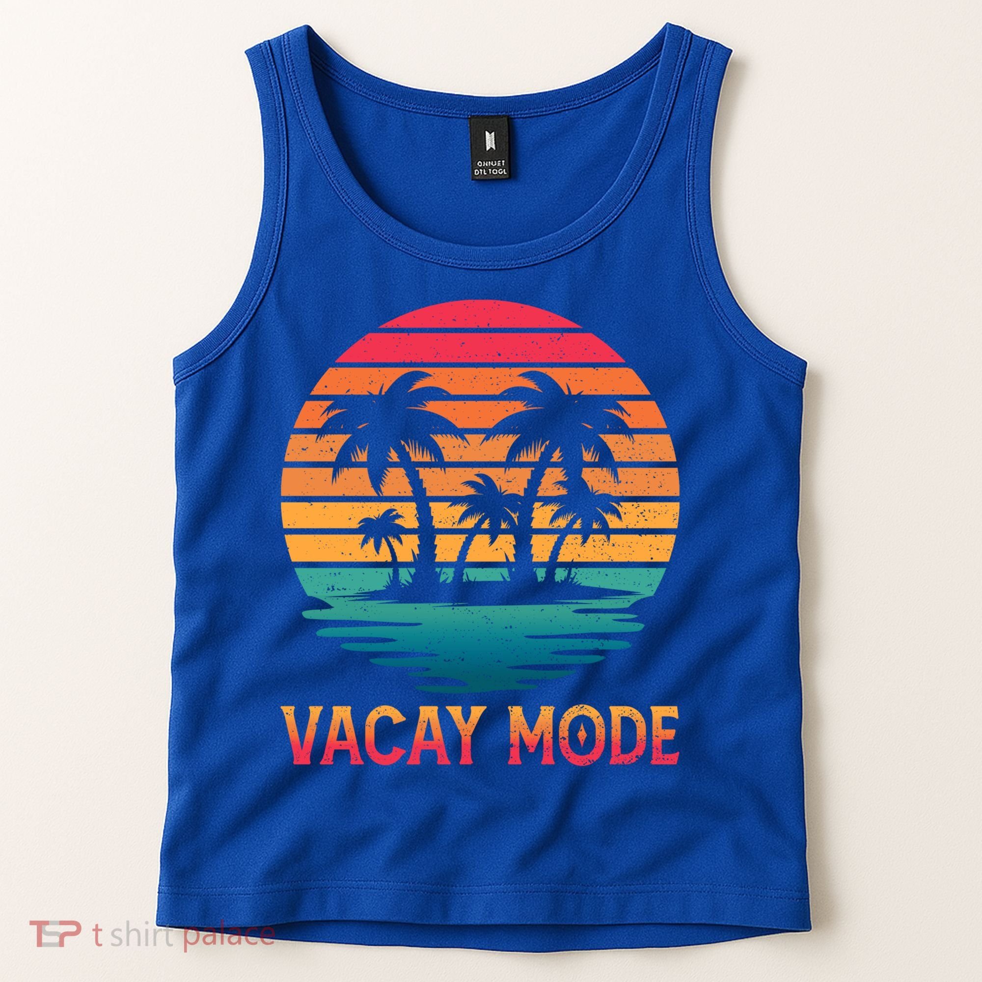 Vacay Mode Coconut Palm Trees Retro Tropical Summer Vibes Cute Gift Tank Top
