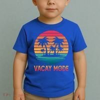 Vacay Mode Coconut Palm Trees Retro Tropical Summer Vibes Cute Gift Toddler T-Shirt thumb 2