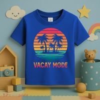 Vacay Mode Coconut Palm Trees Retro Tropical Summer Vibes Cute Gift Toddler T-Shirt thumb 3