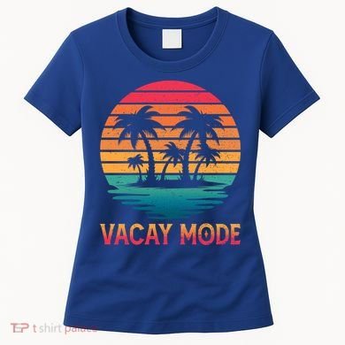 Vacay Mode Coconut Palm Trees Retro Tropical Summer Vibes Cute Gift Women's T-Shirt