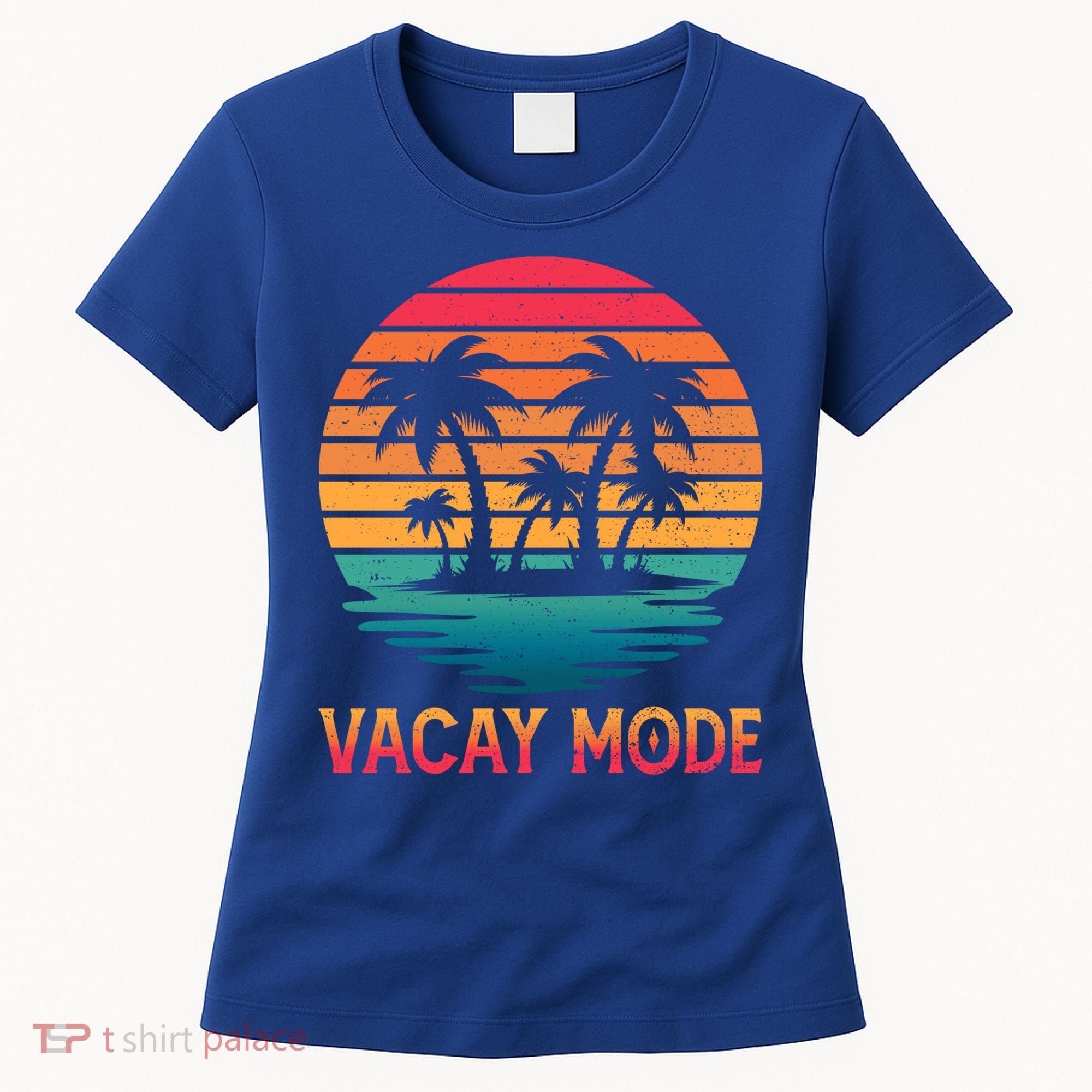 Vacay Mode Coconut Palm Trees Retro Tropical Summer Vibes Cute Gift Women's T-Shirt