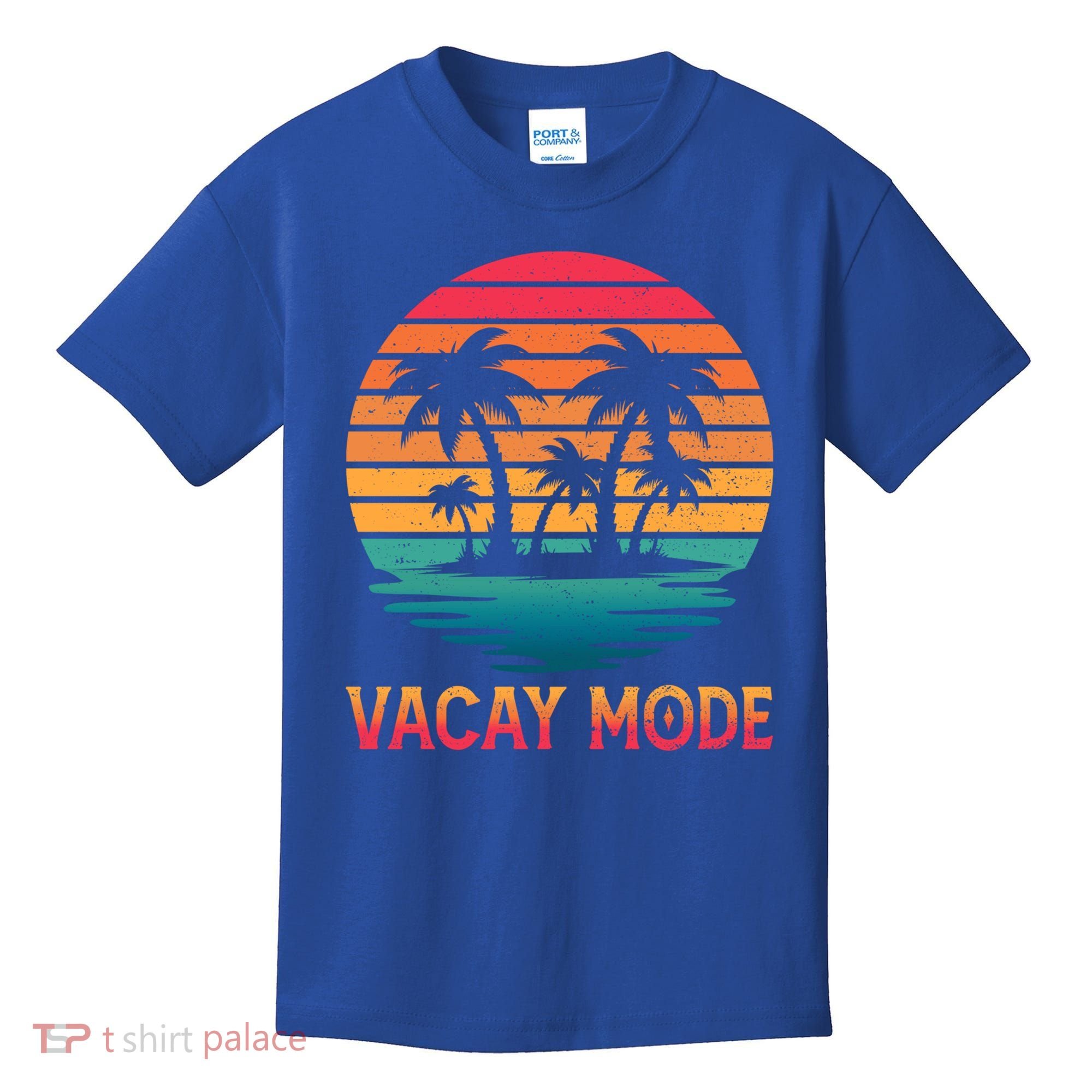 Vacay Mode Coconut Palm Trees Retro Tropical Summer Vibes Cute Gift Kids T-Shirt