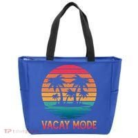 Vacay Mode Coconut Palm Trees Retro Tropical Summer Vibes Cute Gift Tote Bag thumb 0