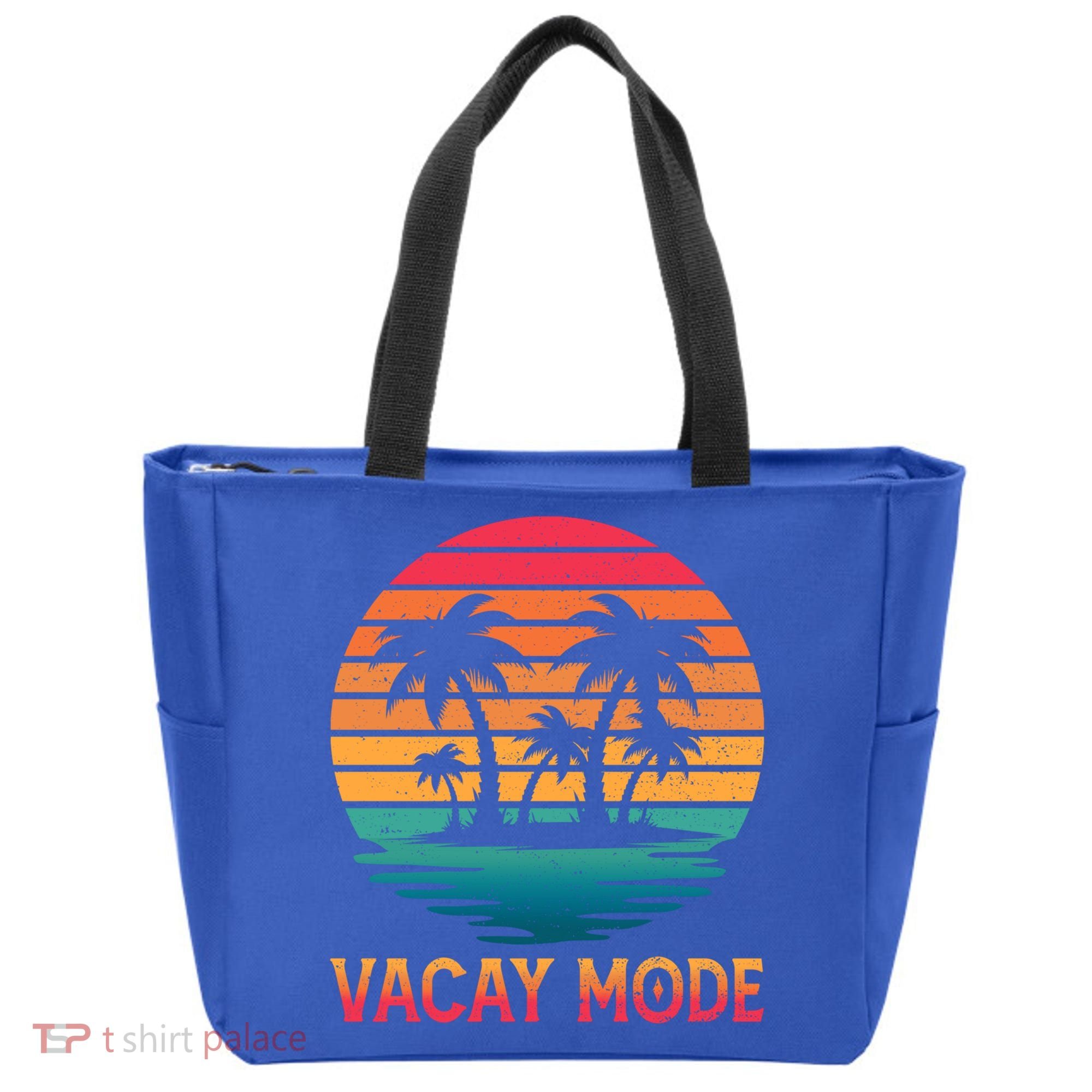 Vacay Mode Coconut Palm Trees Retro Tropical Summer Vibes Cute Gift Tote Bag