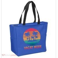Vacay Mode Coconut Palm Trees Retro Tropical Summer Vibes Cute Gift Tote Bag thumb 2