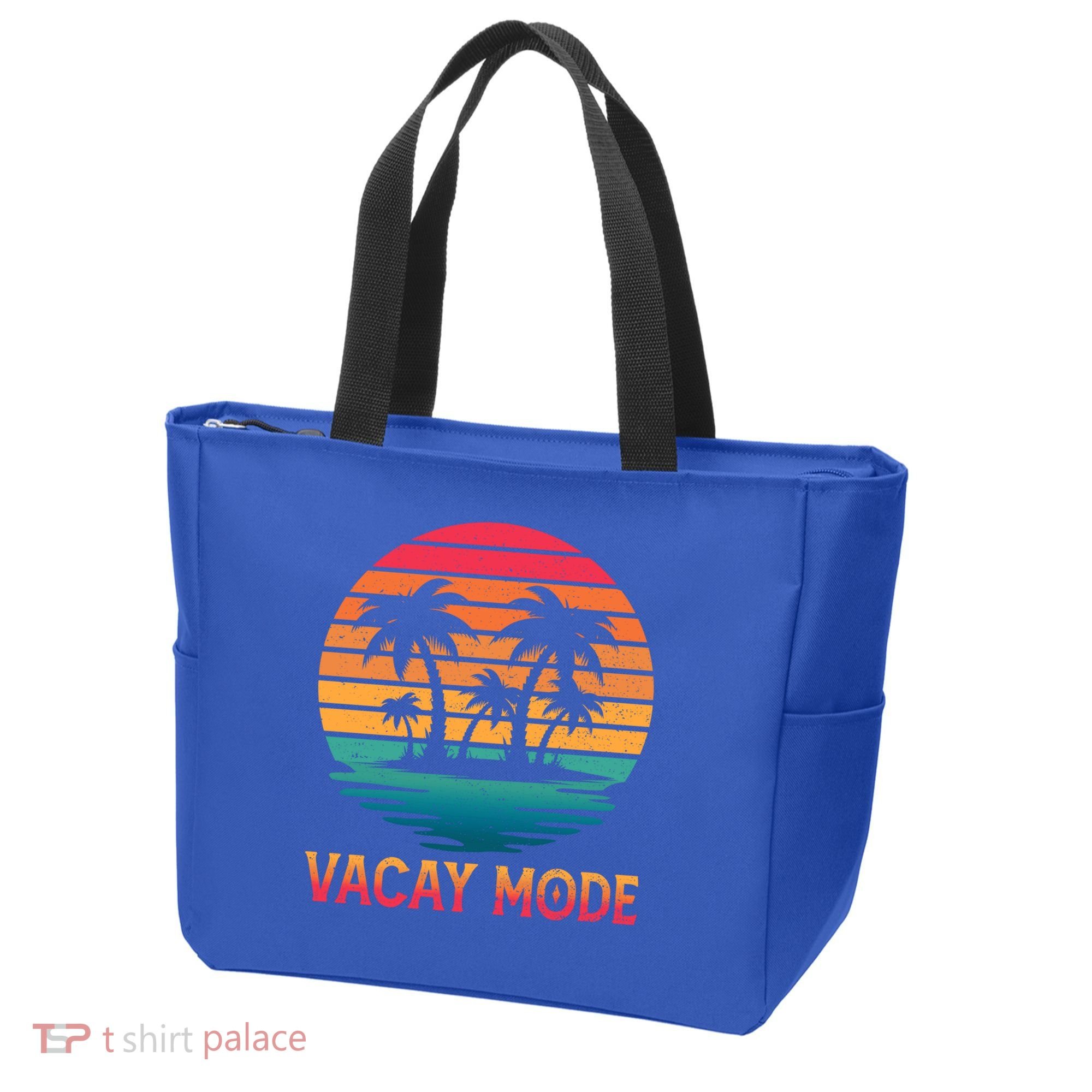 Vacay Mode Coconut Palm Trees Retro Tropical Summer Vibes Cute Gift Tote Bag
