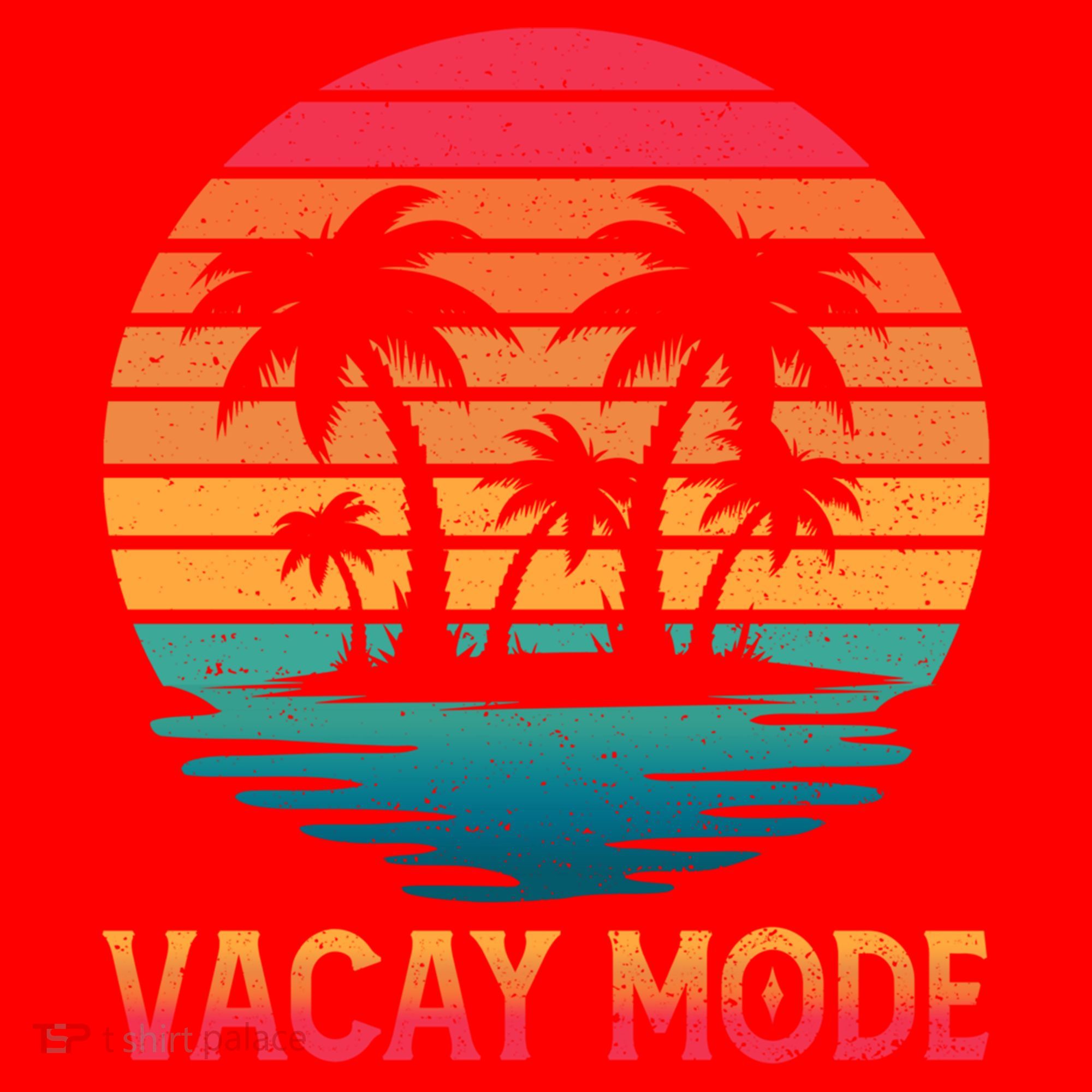 Vacay Mode Coconut Palm Trees Retro Tropical Summer Vibes Cute Gift Santa Hat