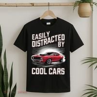  Vintage Muscle Car Easily Distracted By Cool Cars Great  Gift T-Shirt thumb 2