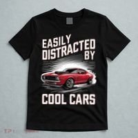 Vintage Muscle Car Easily Distracted By Cool Cars Great  Gift T-Shirt thumb 5