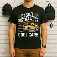  Vintage Muscle Car Easily Distracted By Cool Cars Cute Gift T-Shirt thumb 6