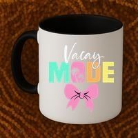 Vacay Mode Coquette Bow Summer Vacation Family Cruise Women Coffee Mug thumb 2