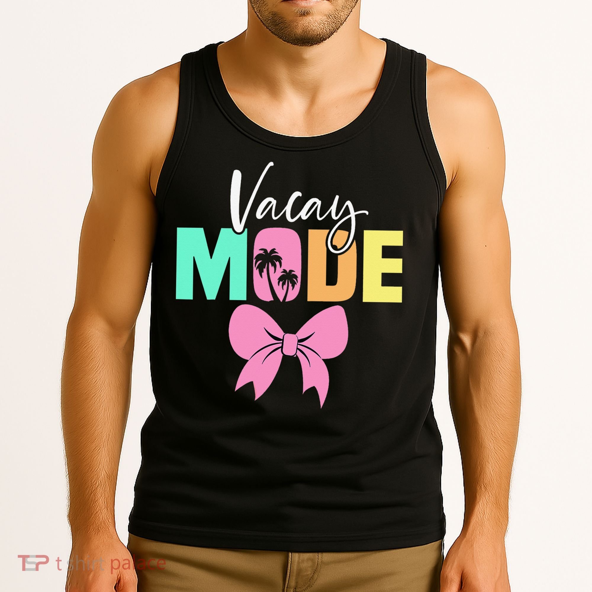 Vacay Mode Coquette Bow Summer Vacation Family Cruise Women Tank Top