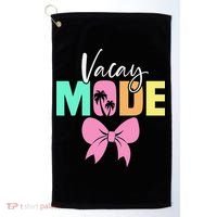 Vacay Mode Coquette Bow Summer Vacation Family Cruise Women Golf Towel thumb 0