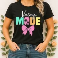 Vacay Mode Coquette Bow Summer Vacation Family Cruise Women Women's T-Shirt thumb 2