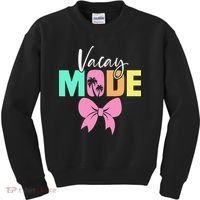 Vacay Mode Coquette Bow Summer Vacation Family Cruise Women Kids Sweatshirt thumb 0