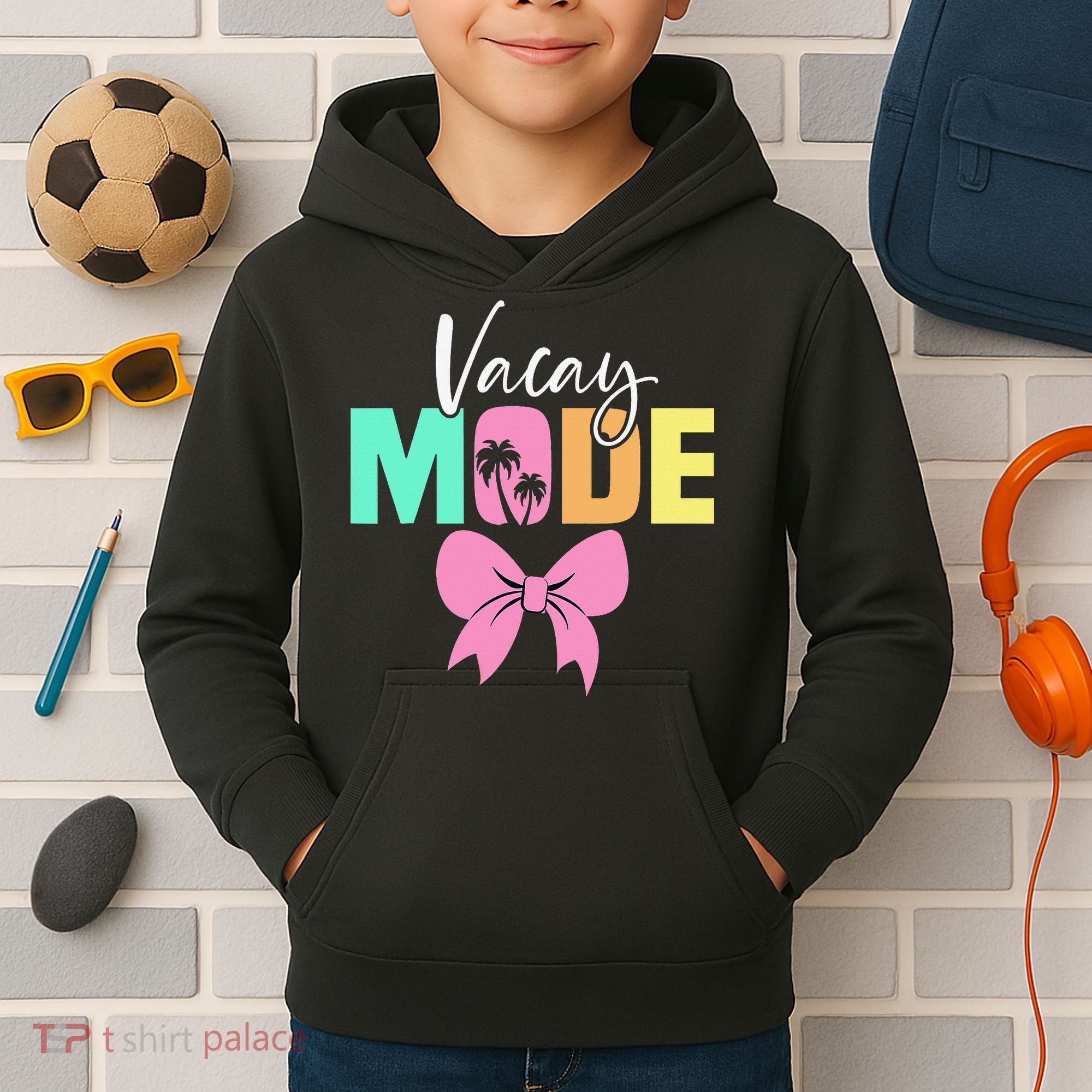 Vacay Mode Coquette Bow Summer Vacation Family Cruise Women Kids Hoodie