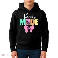 Vacay Mode Coquette Bow Summer Vacation Family Cruise Women Kids Hoodie thumb 4