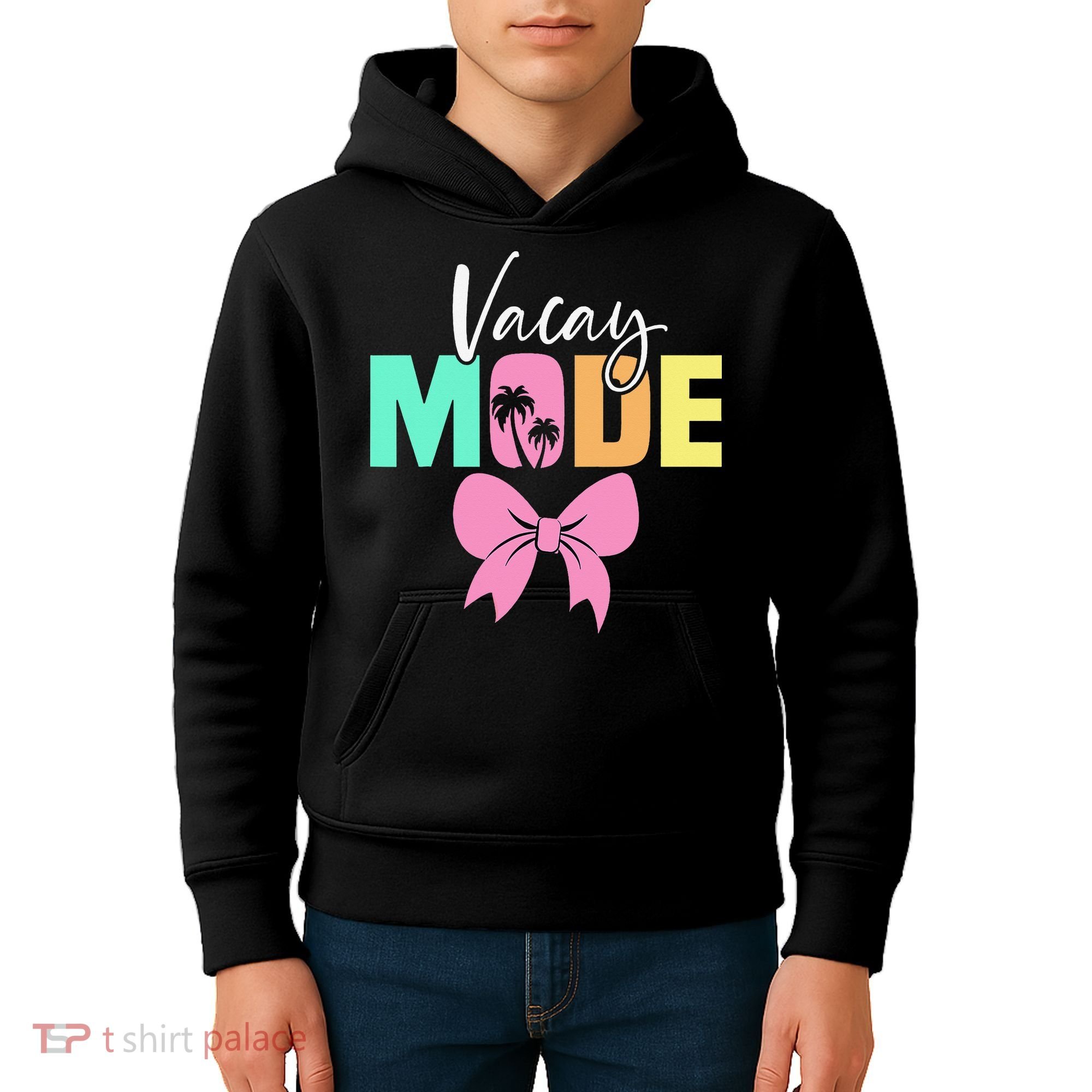 Vacay Mode Coquette Bow Summer Vacation Family Cruise Women Kids Hoodie
