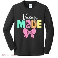 Vacay Mode Coquette Bow Summer Vacation Family Cruise Women Kids Long Sleeve Shirt thumb 0