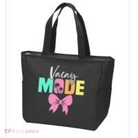 Vacay Mode Coquette Bow Summer Vacation Family Cruise Women Tote Bag thumb 3