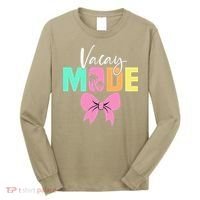 Vacay Mode Coquette Bow Summer Vacation Family Cruise Women Long Sleeve Shirt thumb 0