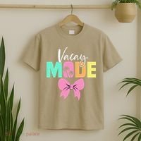 Vacay Mode Coquette Bow Summer Vacation Family Cruise Women T-Shirt thumb 2